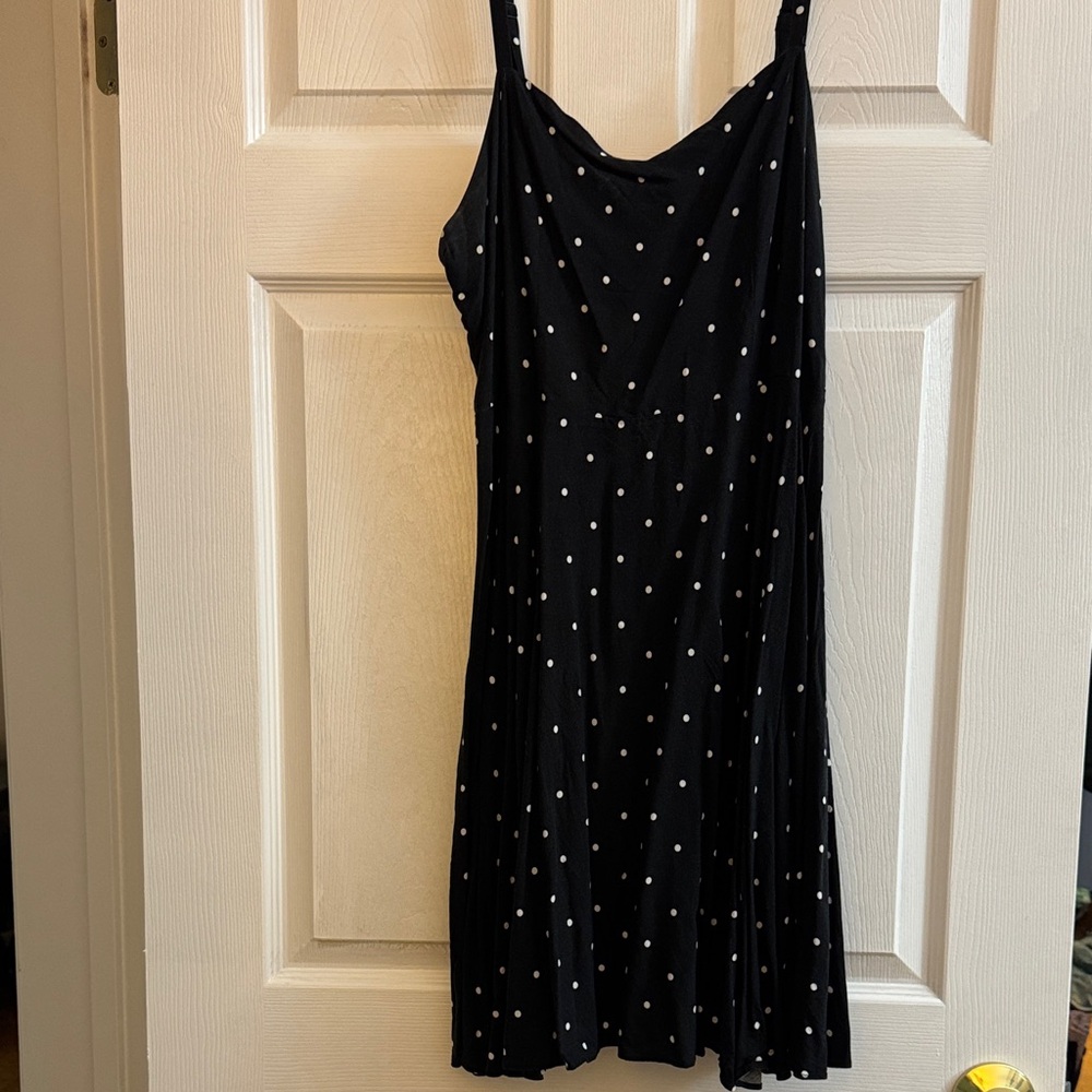 Old Navy Black Polka Dot Slip Dress